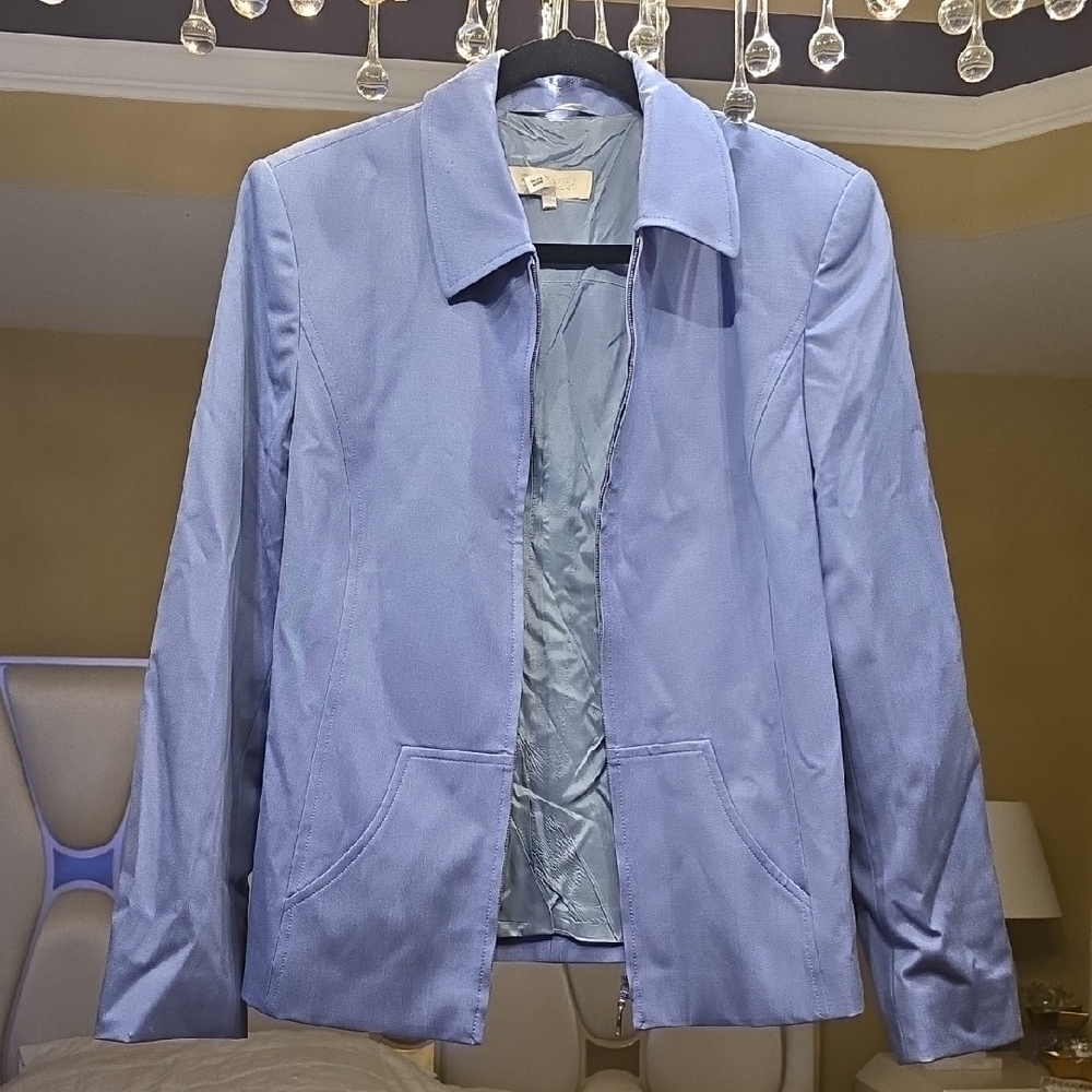 Escada Virgin Wool Blue Women's Blazer.  Size EU 40